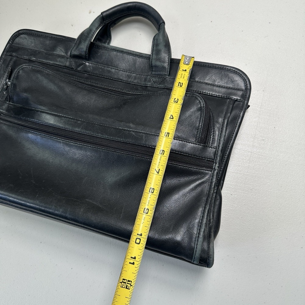 Vintage TUMI 9602D3 Napa Leather Laptop Briefcase Organizer Black Office Work - Picture 16 of 16